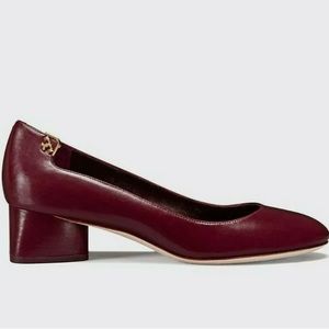 Tory Burch burgundy cutout heel